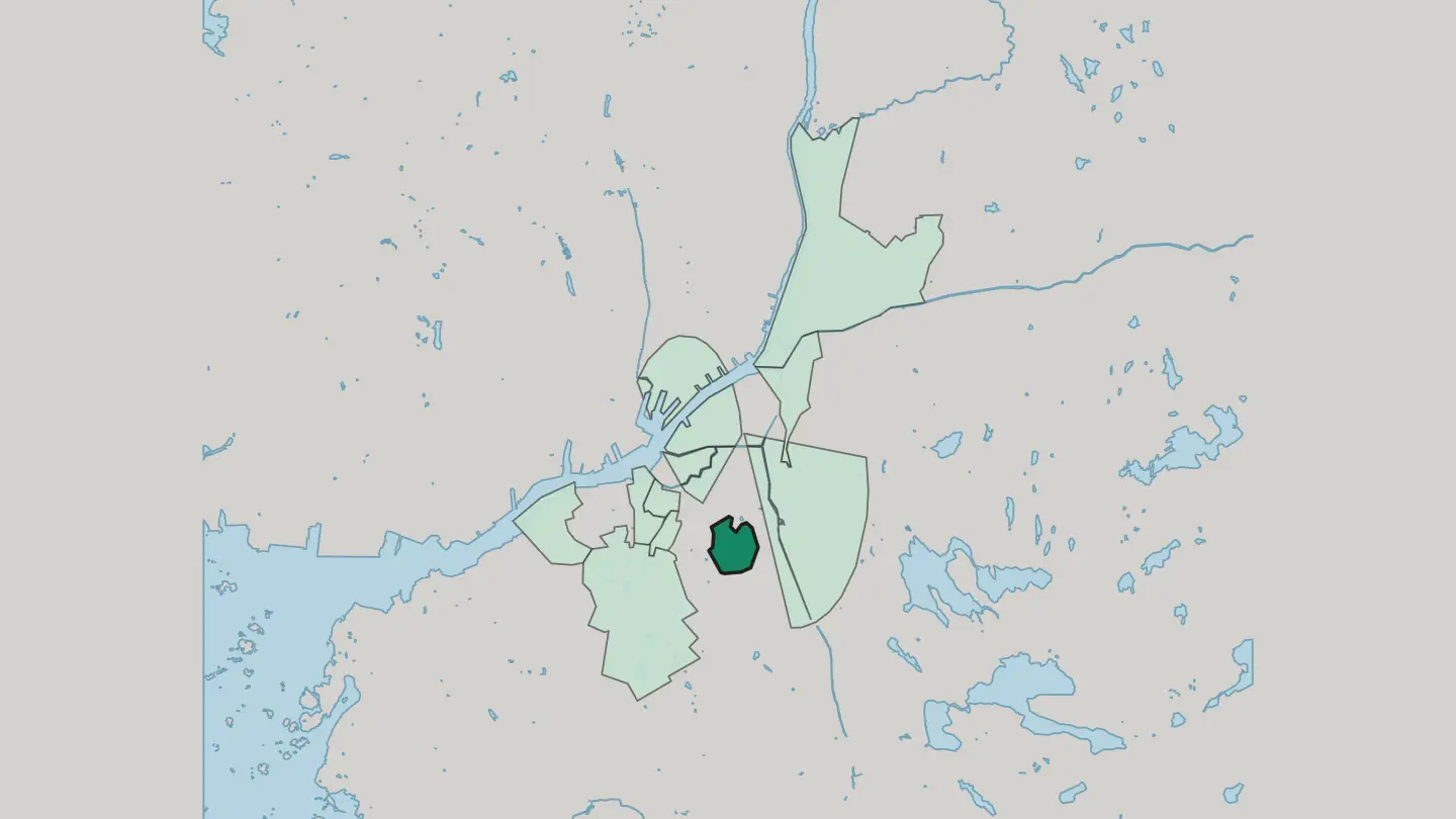 Map of Johanneberg in Gothenburg