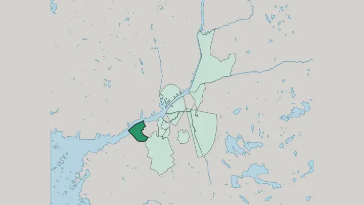Map of Majorna in Gothenburg