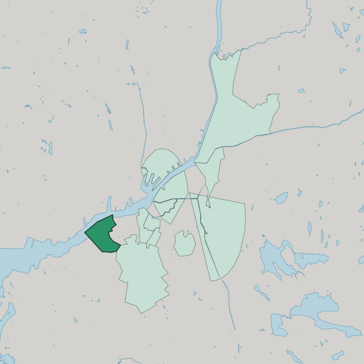 Map showing Majorna — In Gothenburg