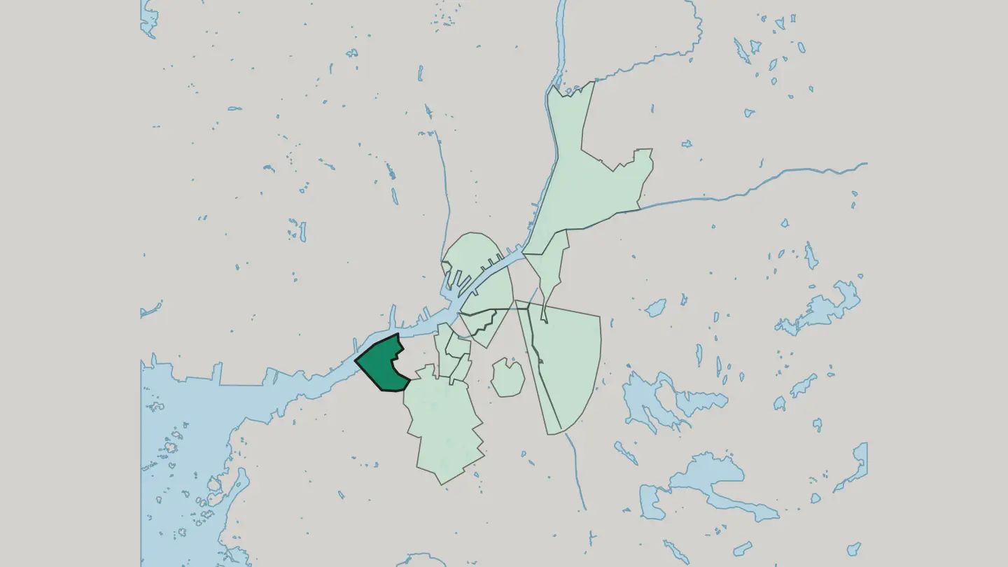 Map of Majorna in Gothenburg