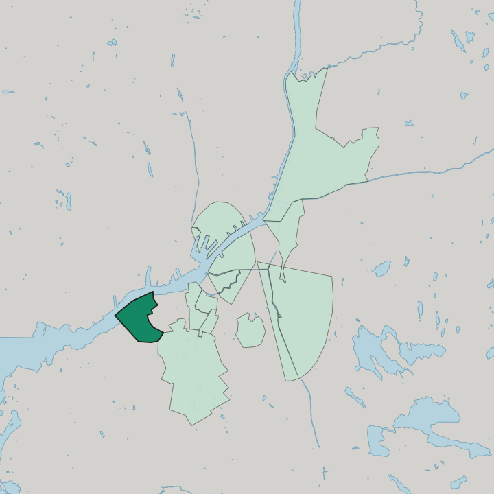 Map showing Majorna — In Gothenburg