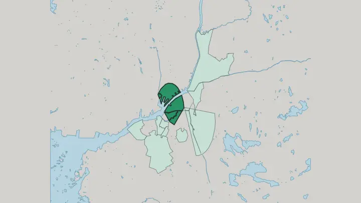 Map of Nordstaden in Gothenburg