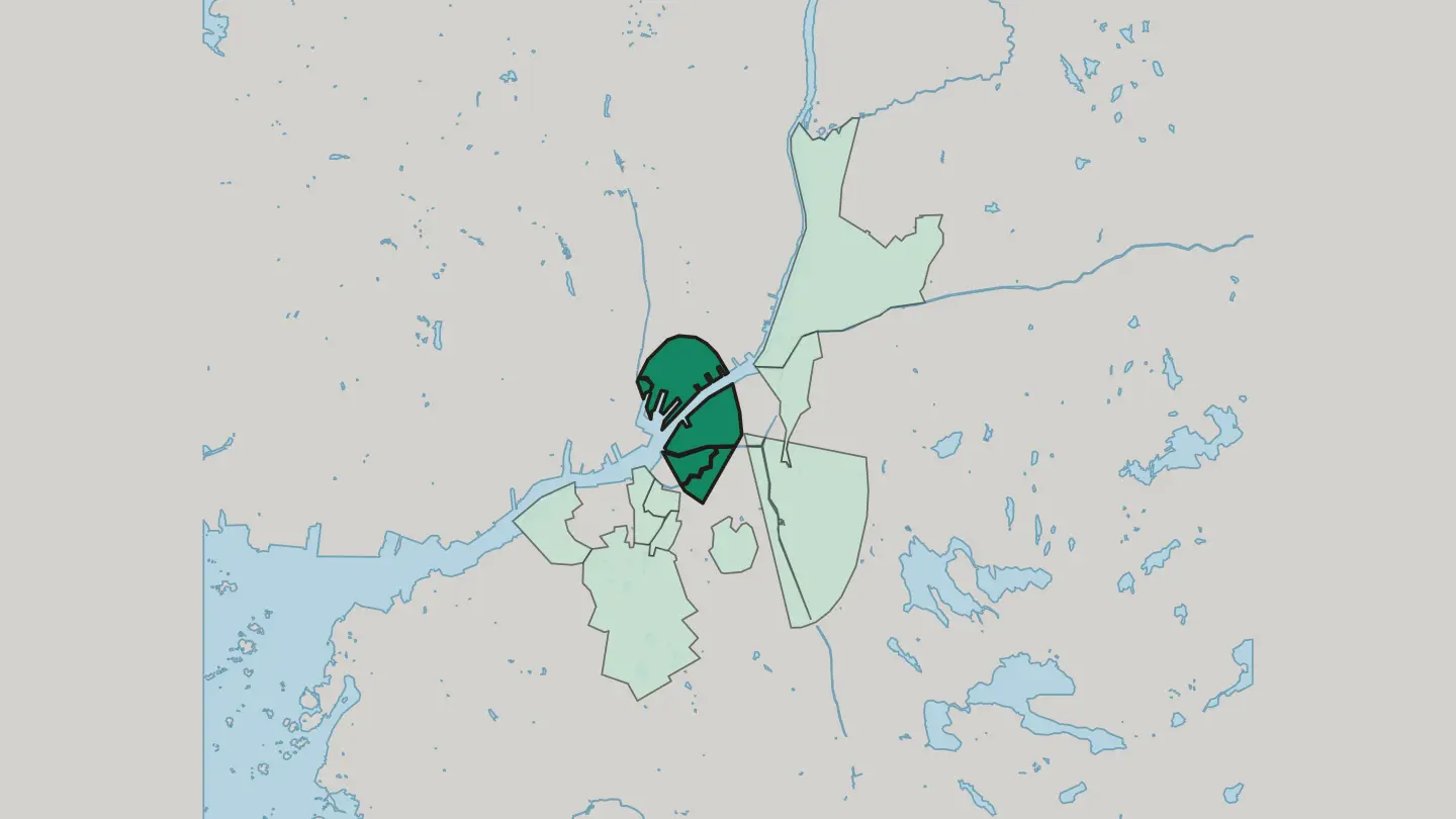 Map of Nordstaden in Gothenburg