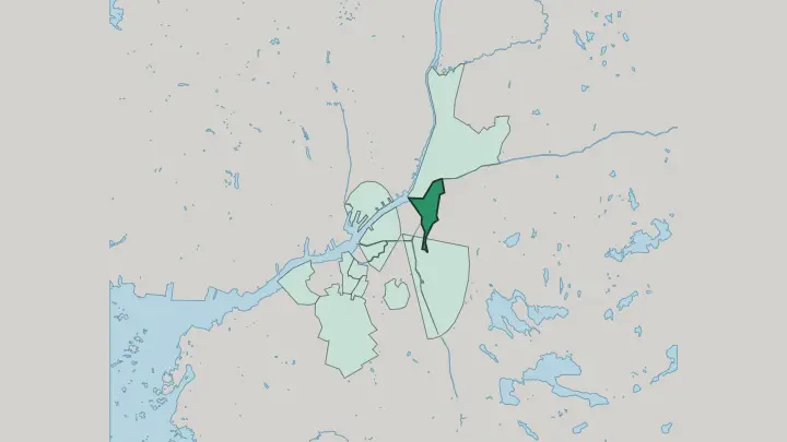 Map of Olskroken in Gothenburg
