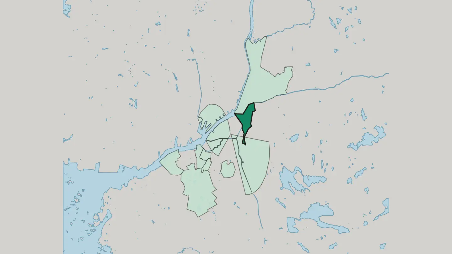 Map of Olskroken in Gothenburg