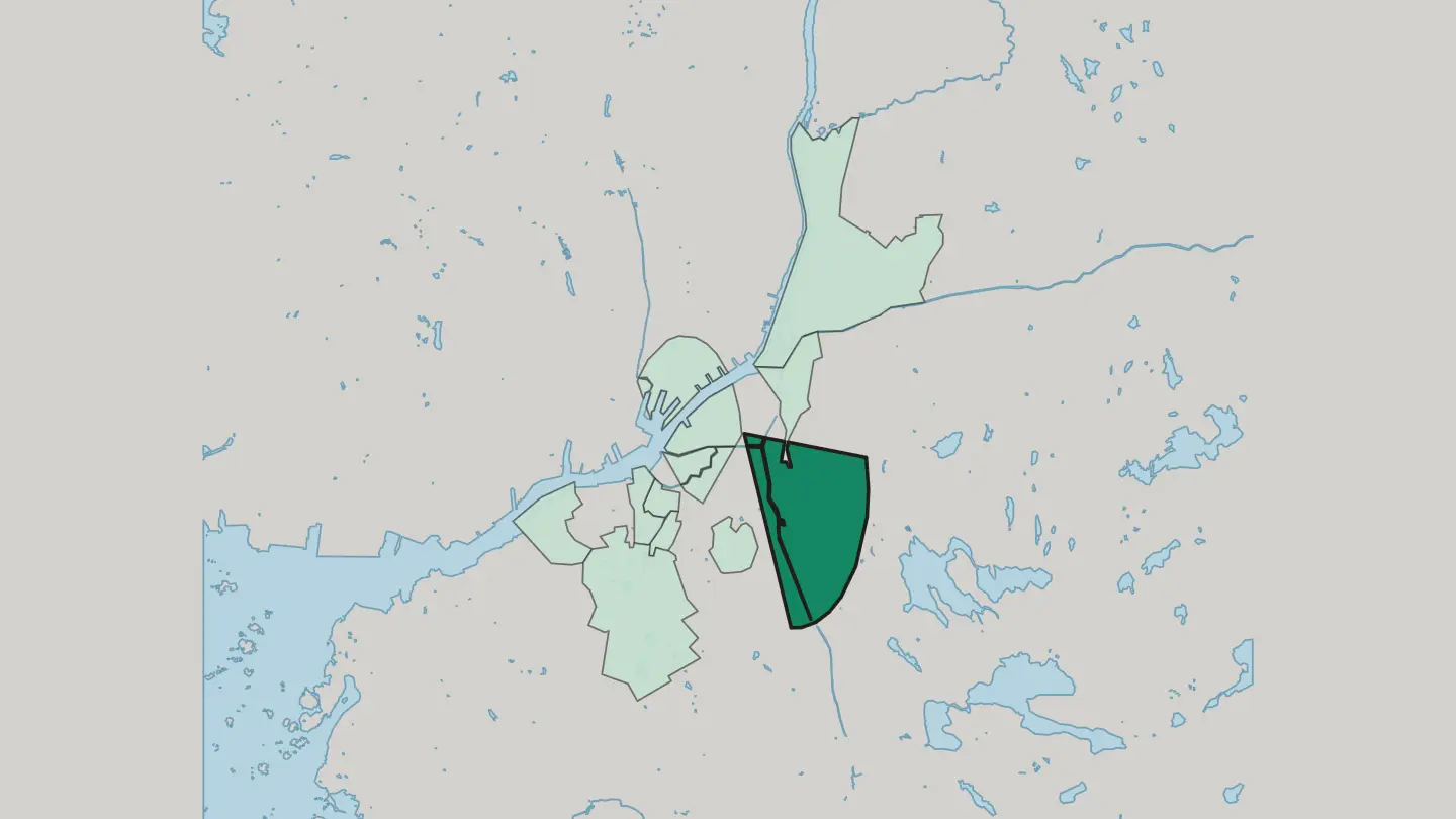 Map of Örgryte in Gothenburg