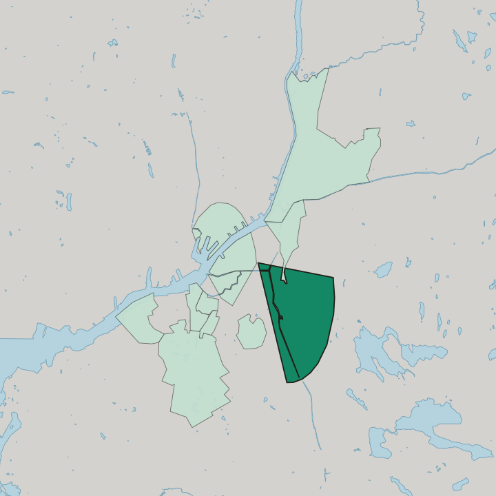 Map showing Örgryte — In Gothenburg