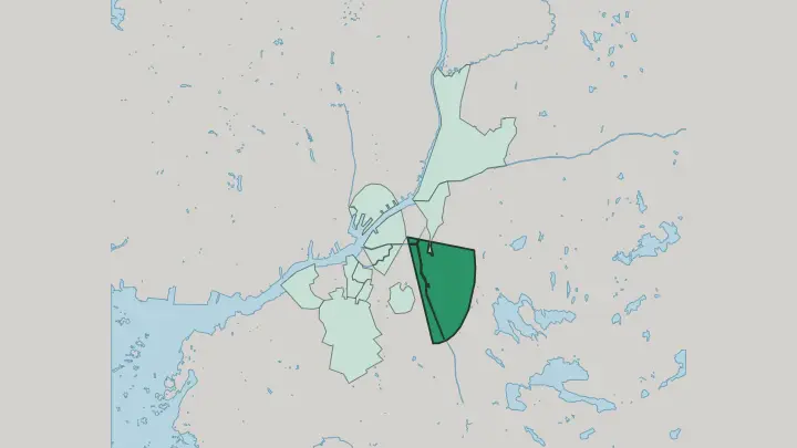 Map of Örgryte in Gothenburg