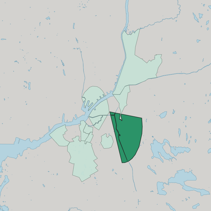 Map showing Örgryte — In Gothenburg