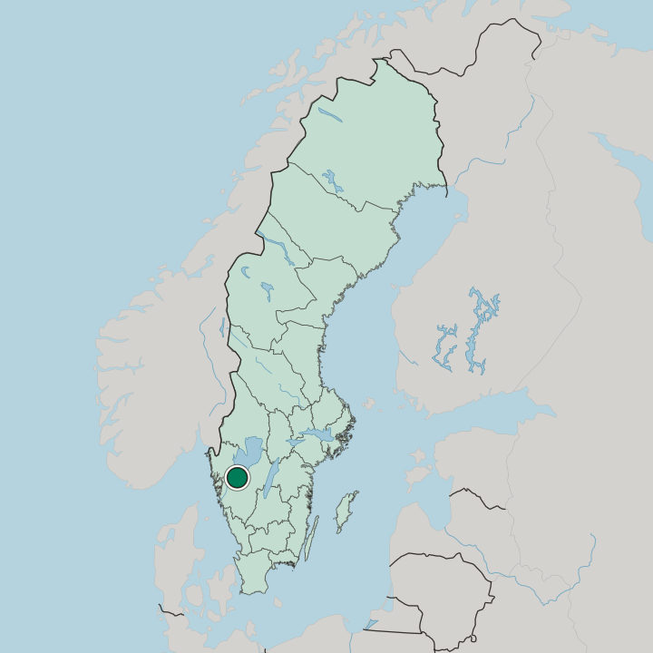 Map showing Grästorp — In Sweden