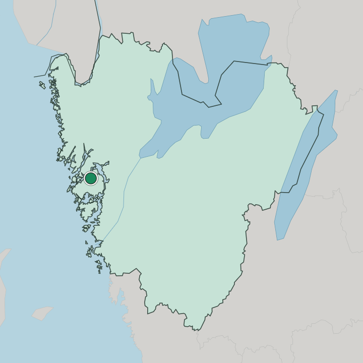 Map showing Henån — In Västra Götaland County