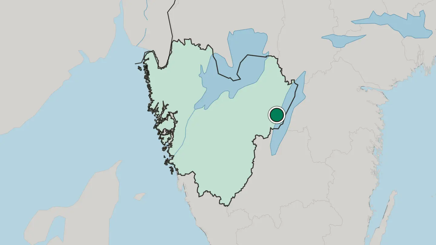 Map of Hjo in Sweden