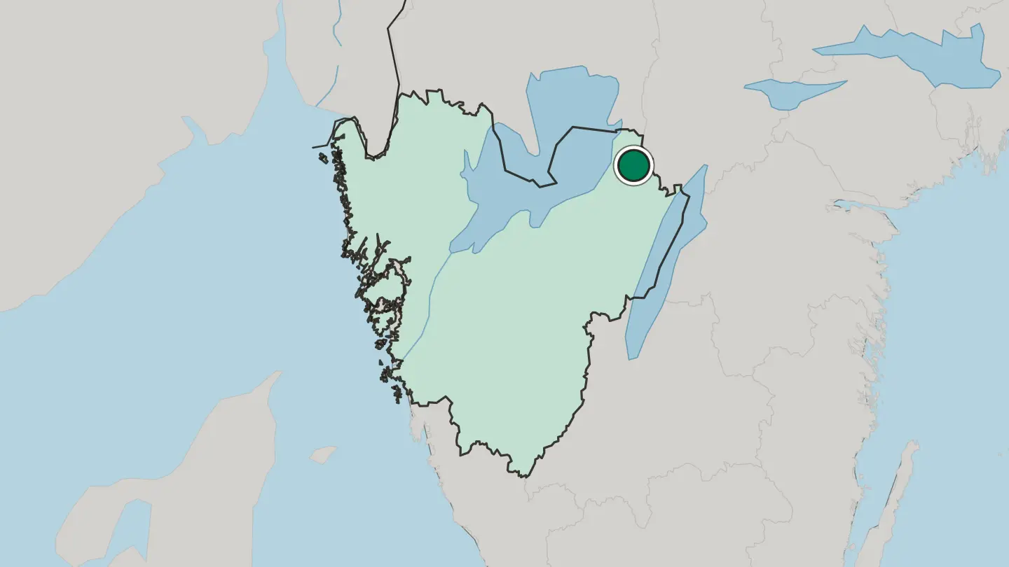 Map of Hova in Sweden