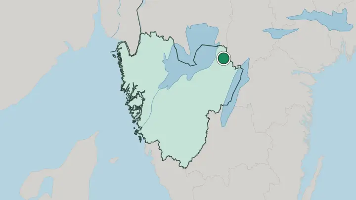 Map of Hova in Sweden