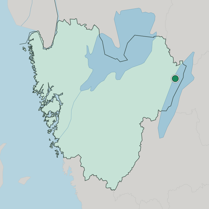 Map showing Karlsborg — In Västra Götaland County