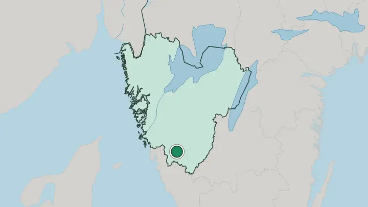 Map of Kinna in Sweden