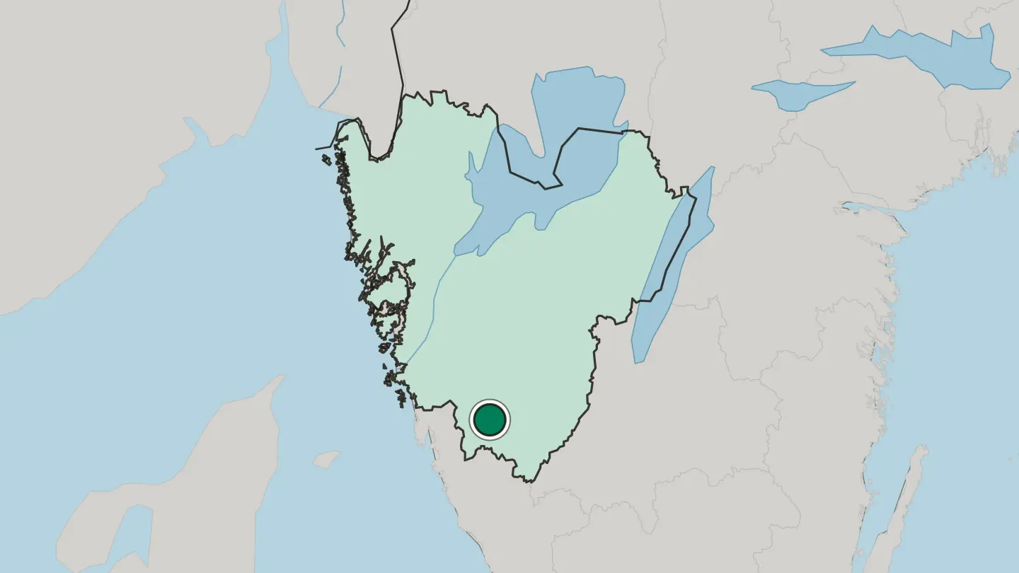 Map of Kinna in Sweden