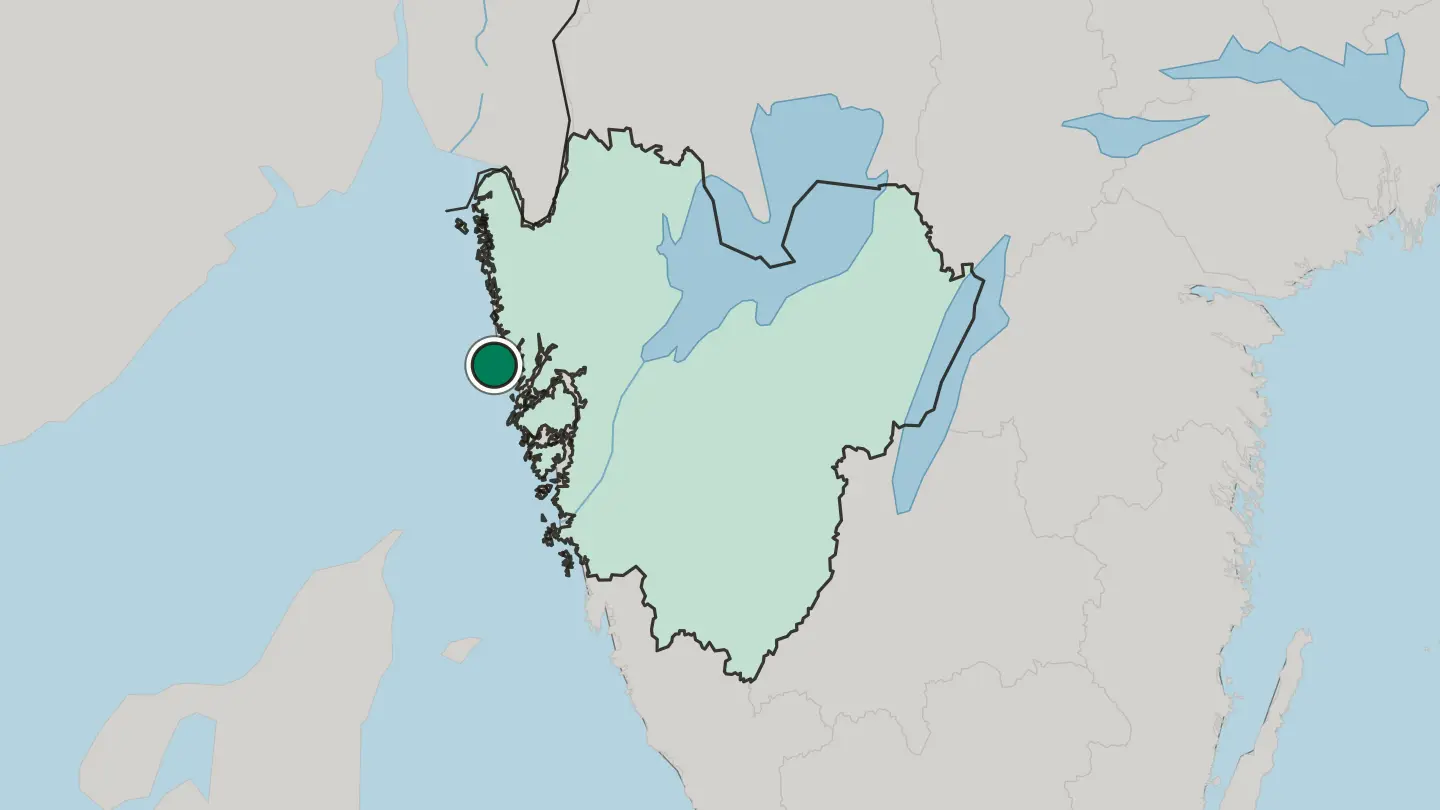 Map of Kungshamn in Sweden