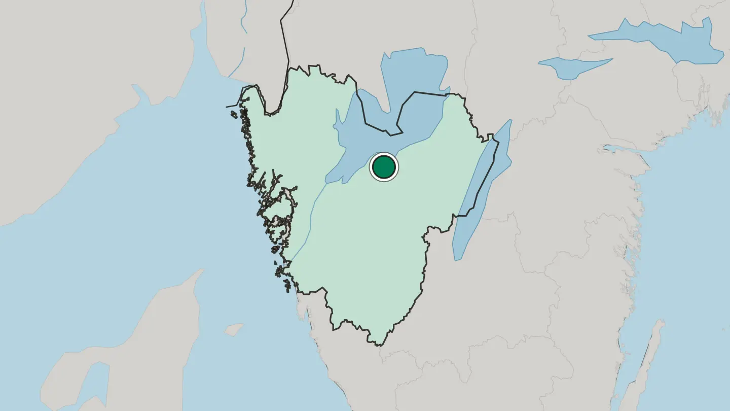 Map of Lidköping in Sweden