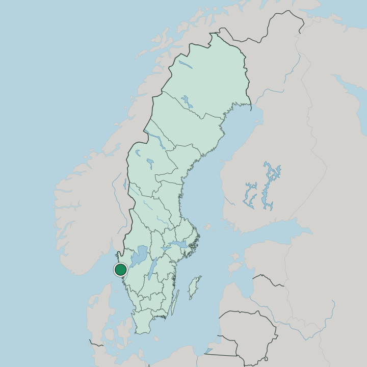 Map showing Lysekil — In Sweden