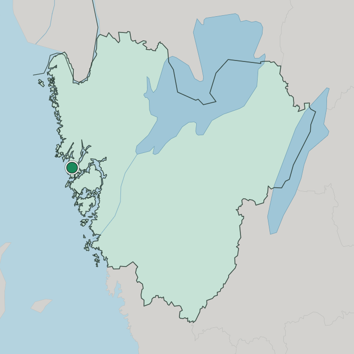 Map showing Lysekil — In Västra Götaland County
