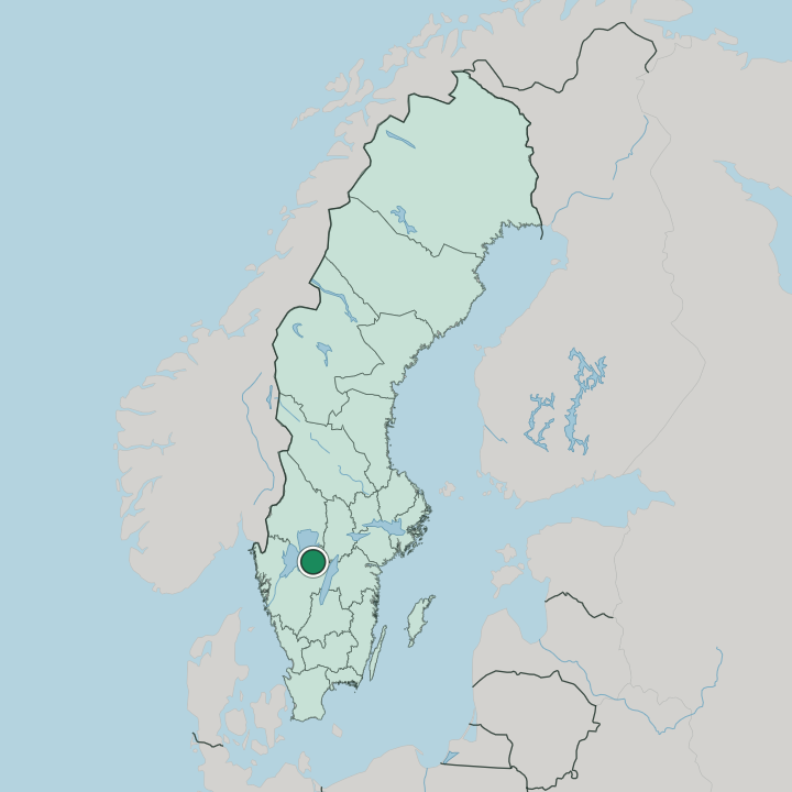 Map showing Mariestad — In Sweden