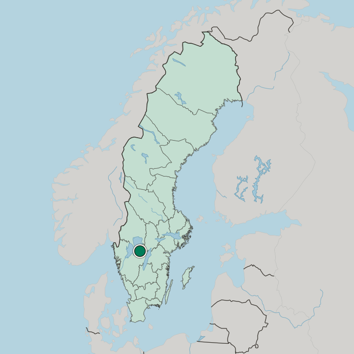 Map showing Mariestad — In Sweden