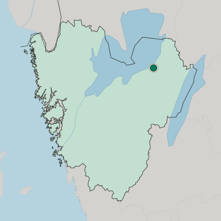 Map showing Mariestad — In Västra Götaland County