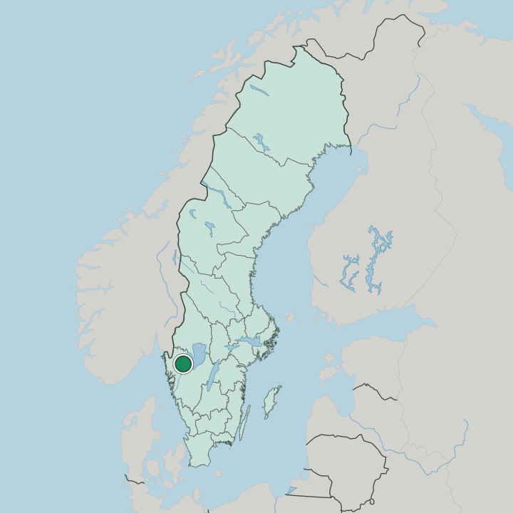 Map showing Mellerud — In Sweden