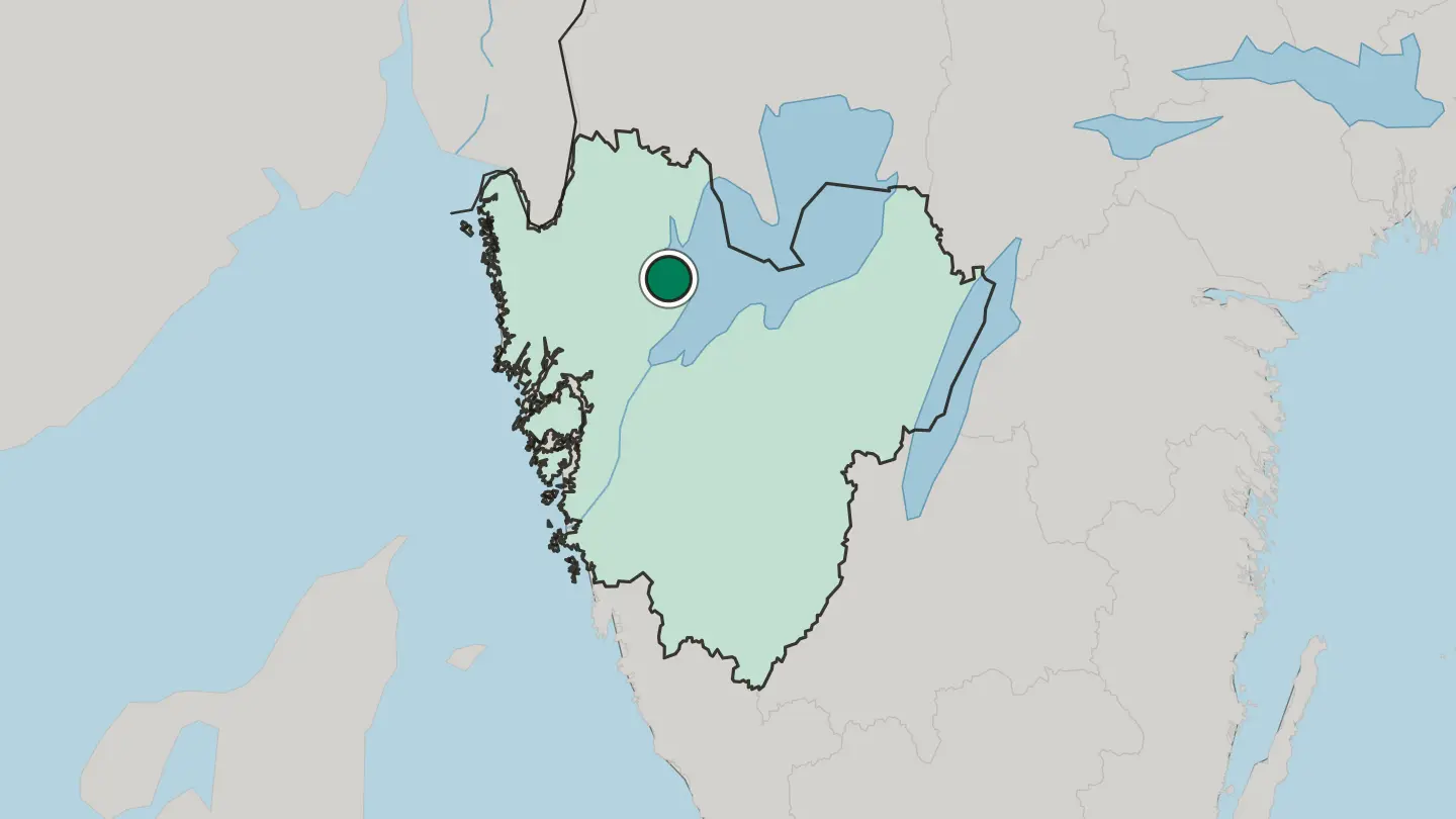 Map of Mellerud in Sweden