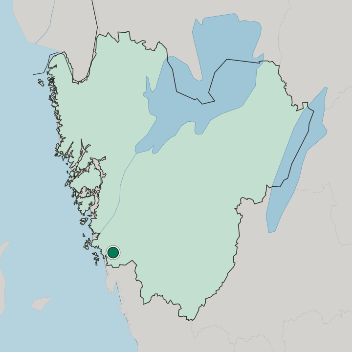 Map showing Krokslätt — In Västra Götaland County