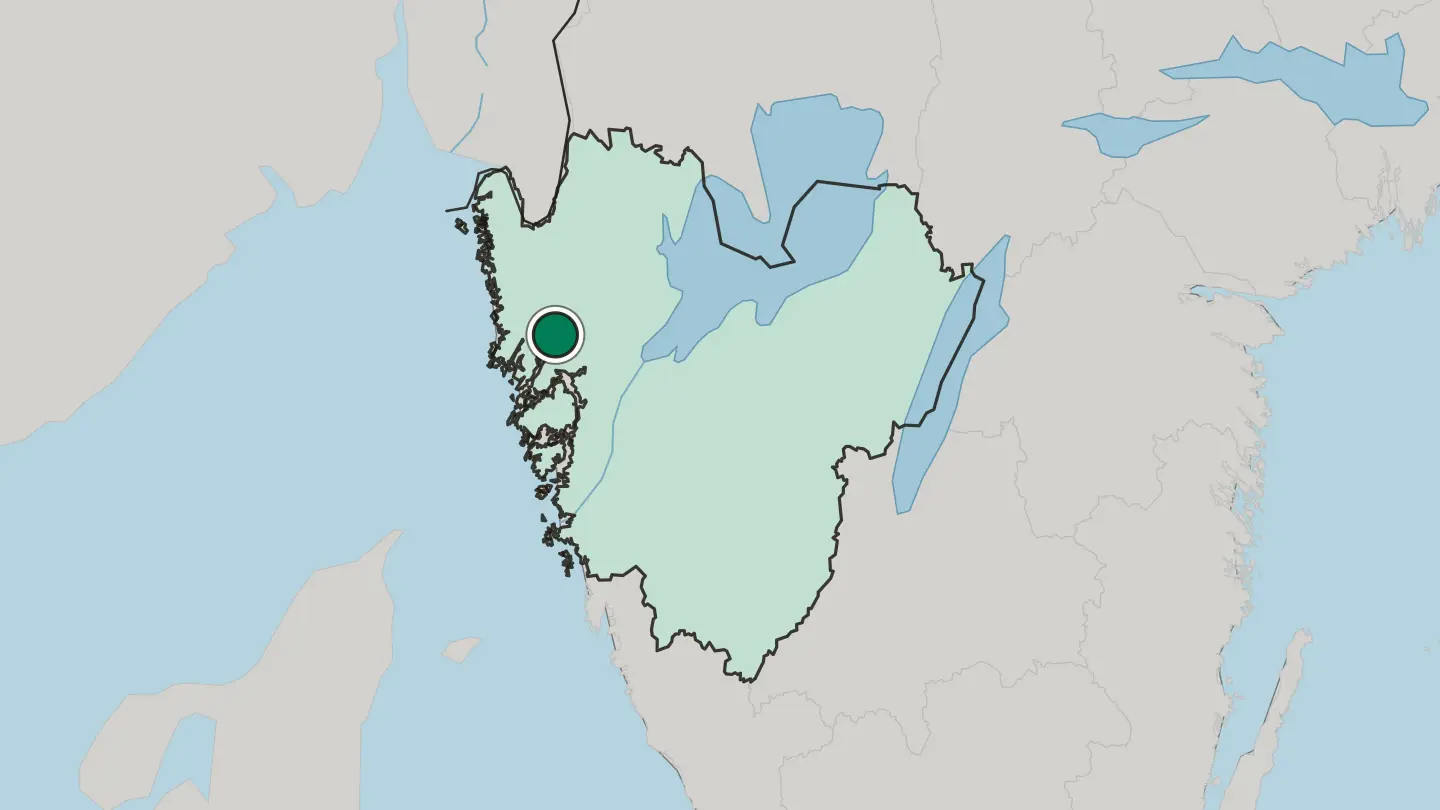 Map of Munkedal in Sweden