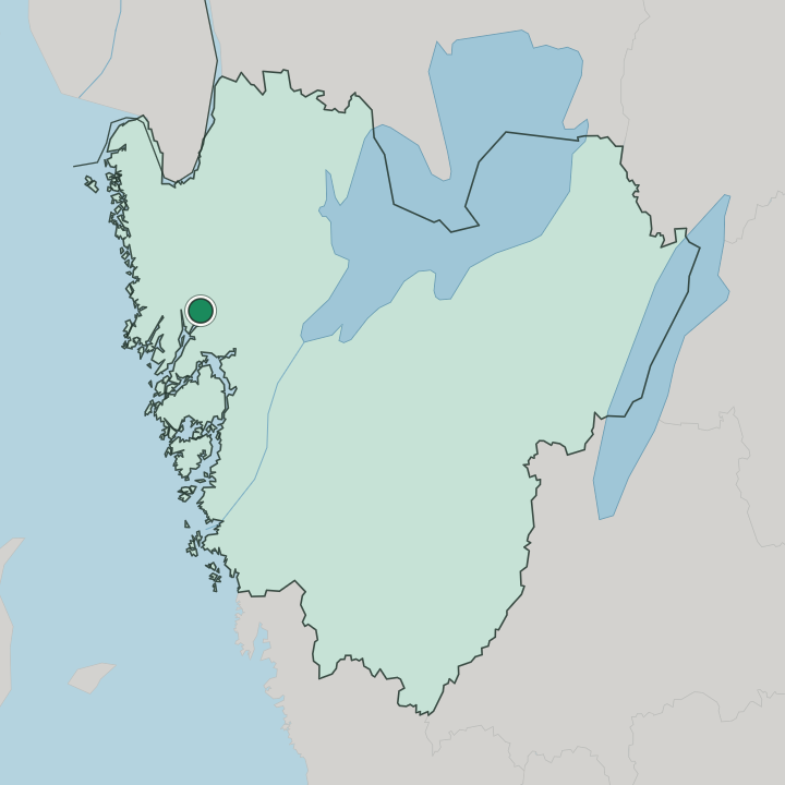 Map showing Munkedal — In Västra Götaland County