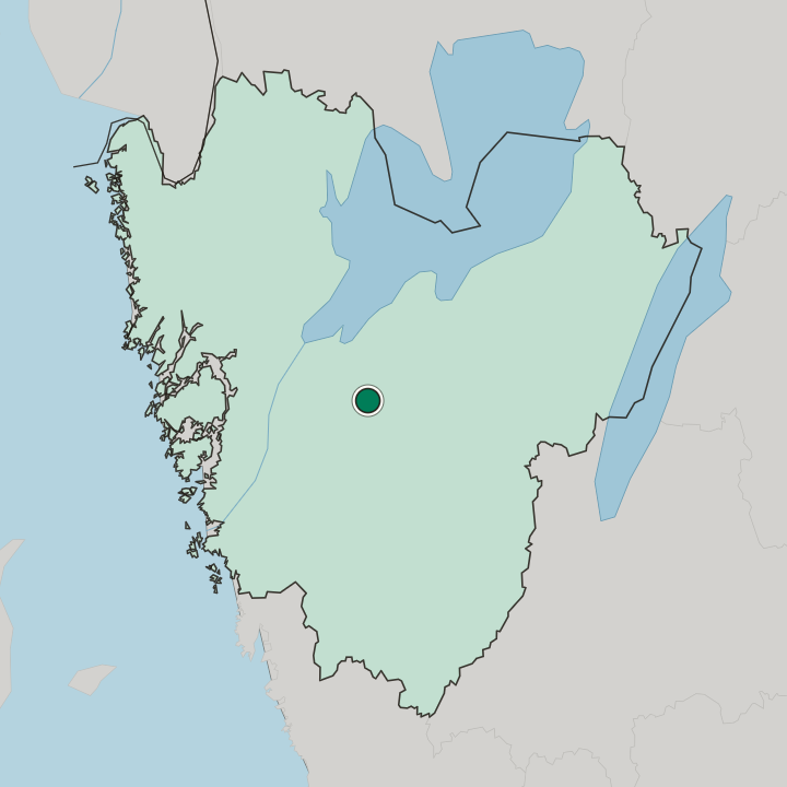 Map showing Nossebro — In Västra Götaland County