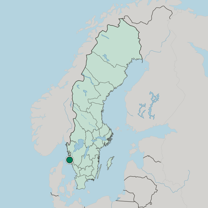 Map showing Öckerö — In Sweden