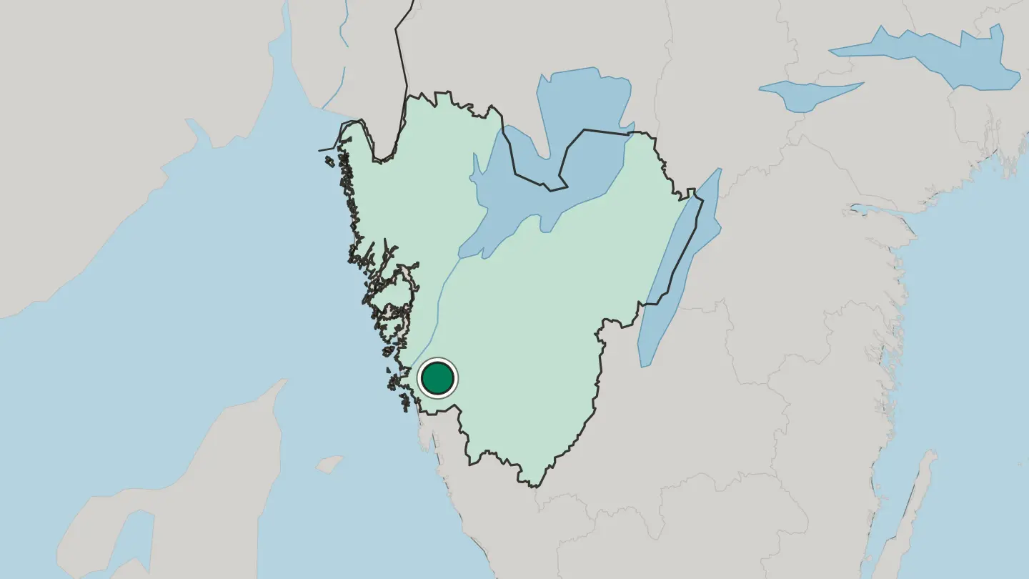 Map of Partille in Sweden
