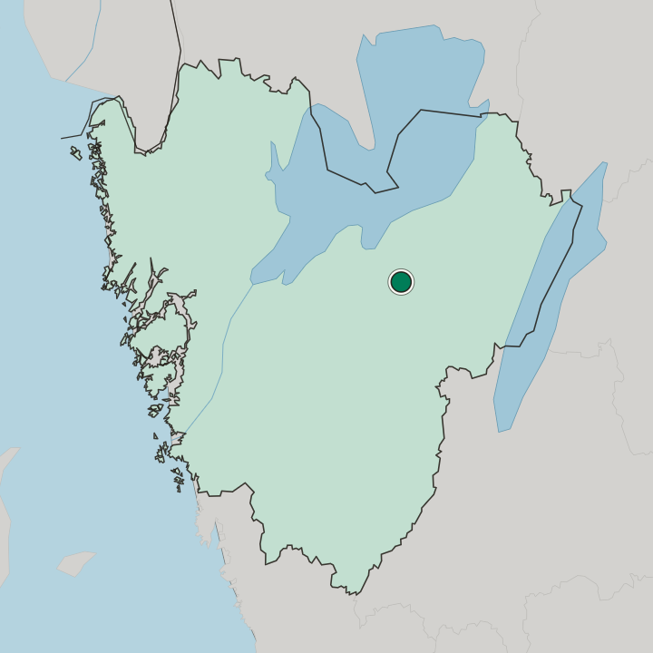Map showing Skara — In Västra Götaland County