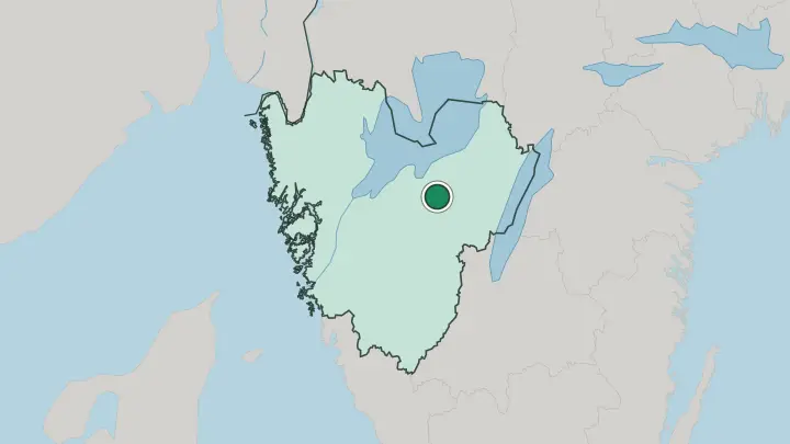 Map of Skara in Sweden