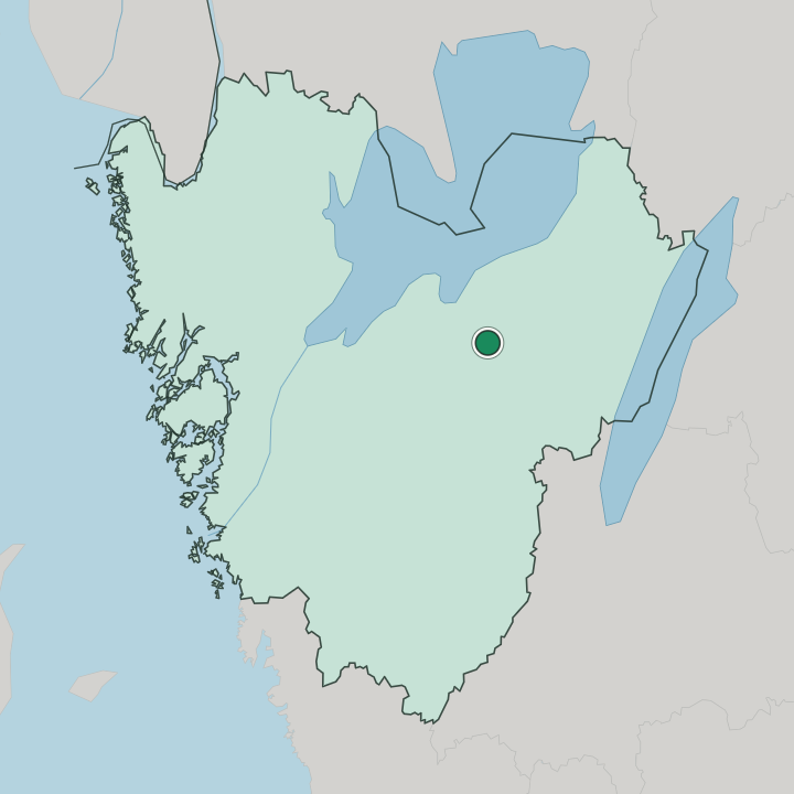 Map showing Skara — In Västra Götaland County