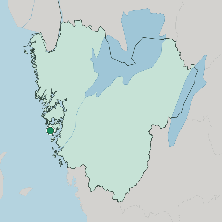 Map showing Skärhamn — In Västra Götaland County