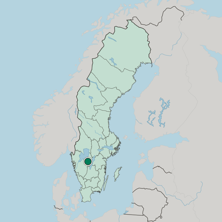Map showing Skövde — In Sweden