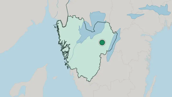 Map of Skövde in Sweden