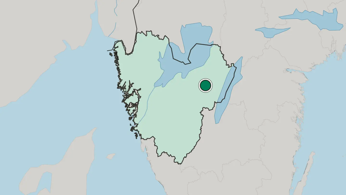 Map of Skövde in Sweden