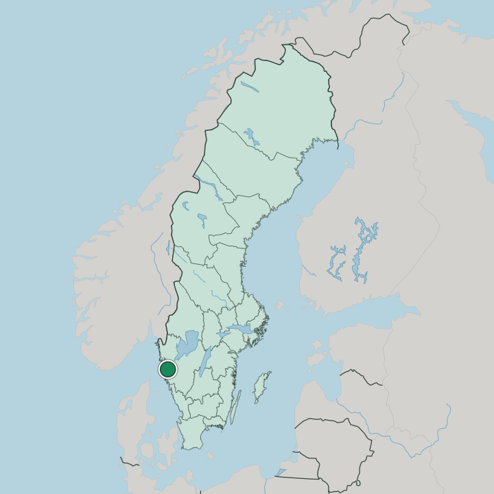 Map showing Stenungsund — In Sweden