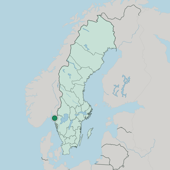 Map showing Strömstad — In Sweden