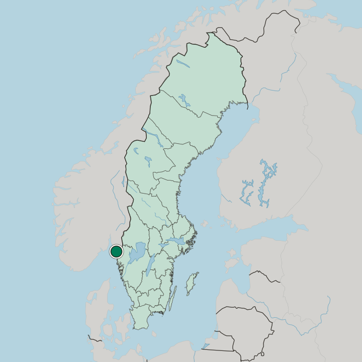 Map showing Strömstad — In Sweden