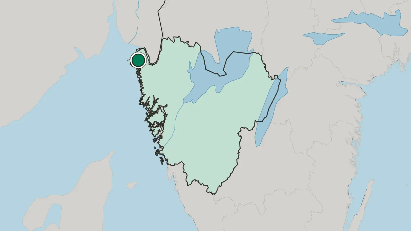 Map of Strömstad in Sweden