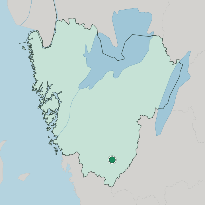 Map showing Svenljunga — In Västra Götaland County