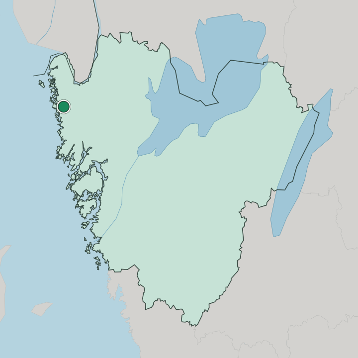 Map showing Tanumshede — In Västra Götaland County