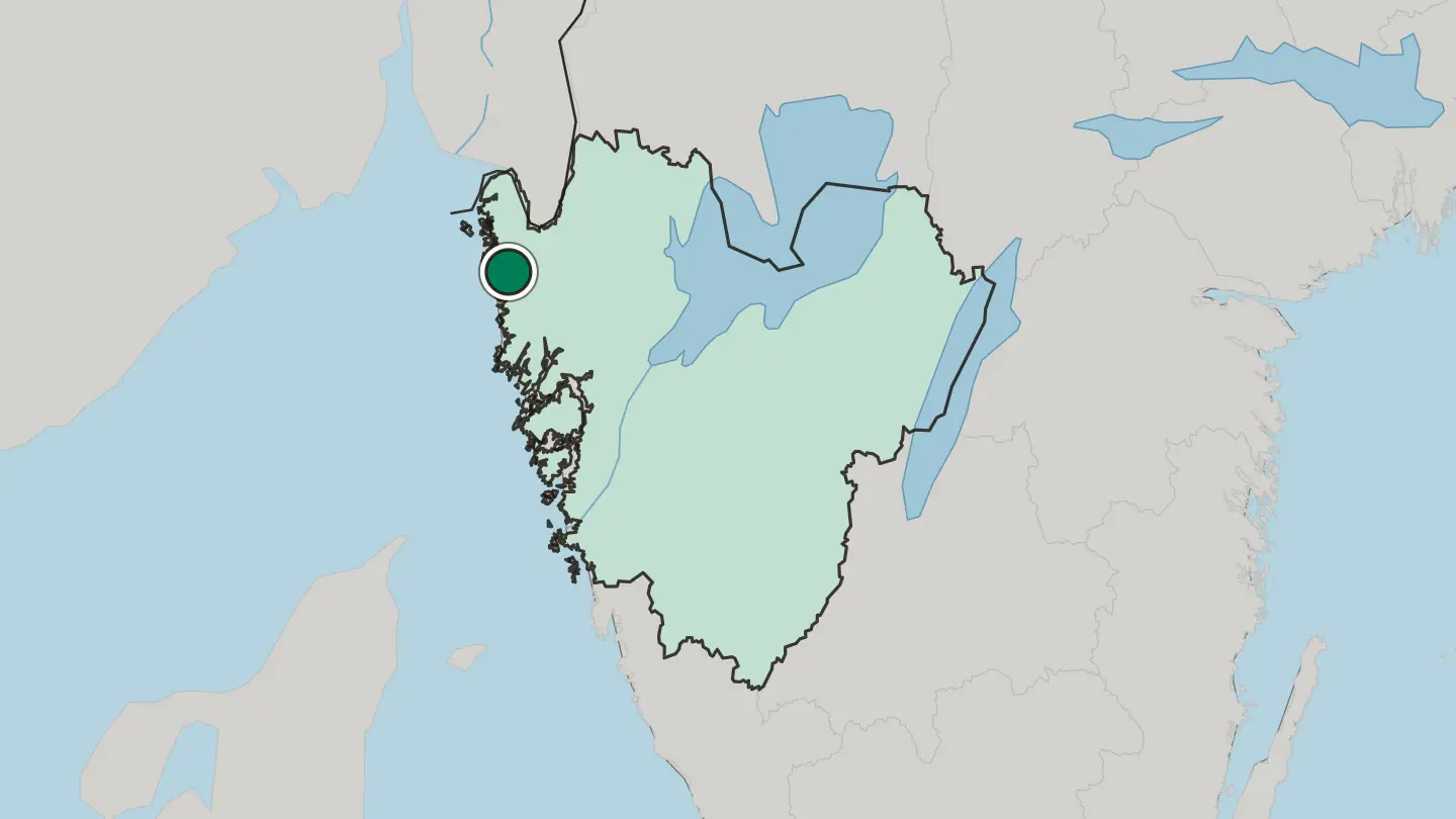 Map of Tanumshede in Sweden